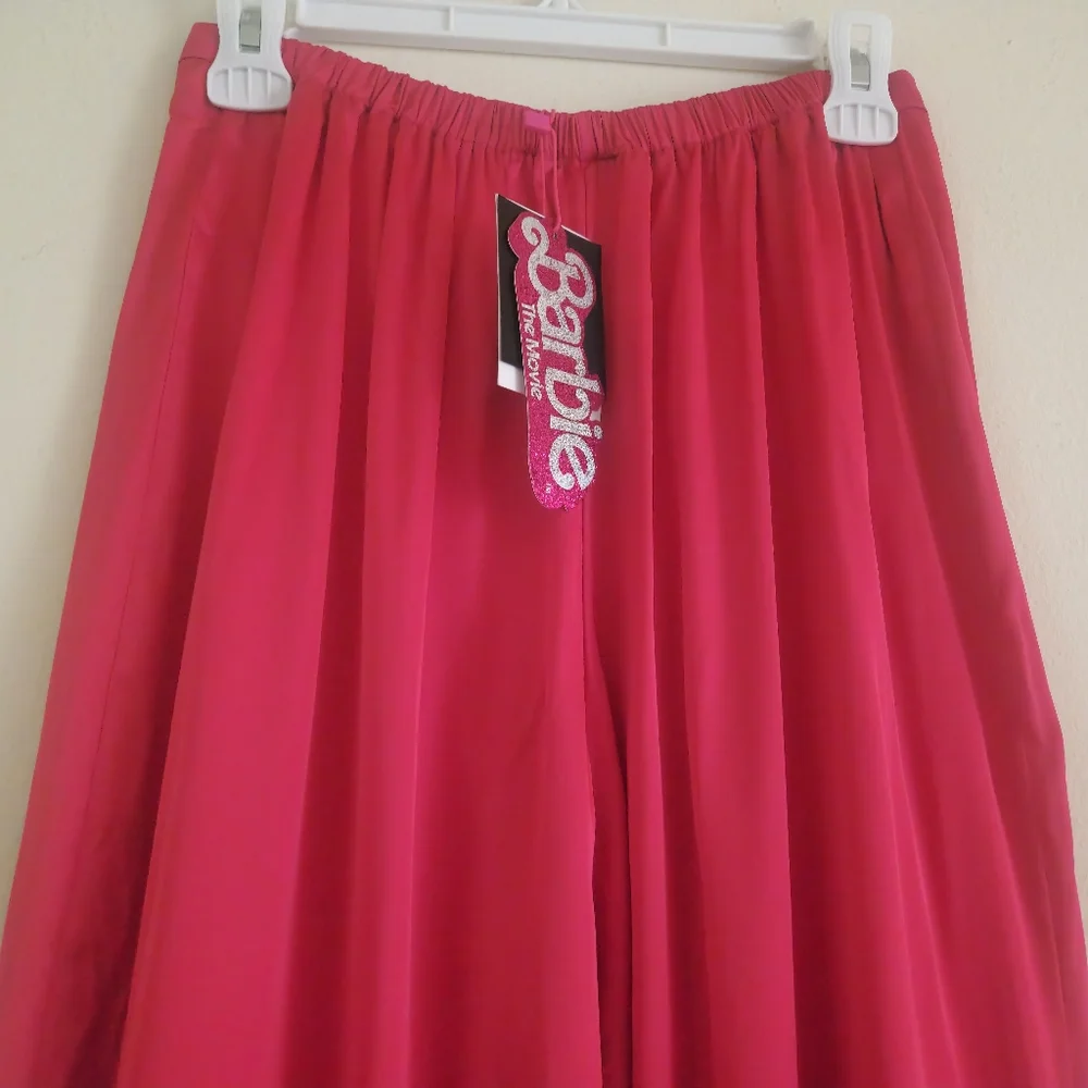 ZARA X BARBIE THE MOVIE WARNERBROS. SATIN EFFECT PANTs pink BNWT